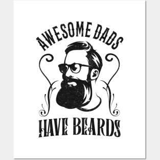 Great Daddies Have A Beard Hipster Dad Fathers Day Posters and Art